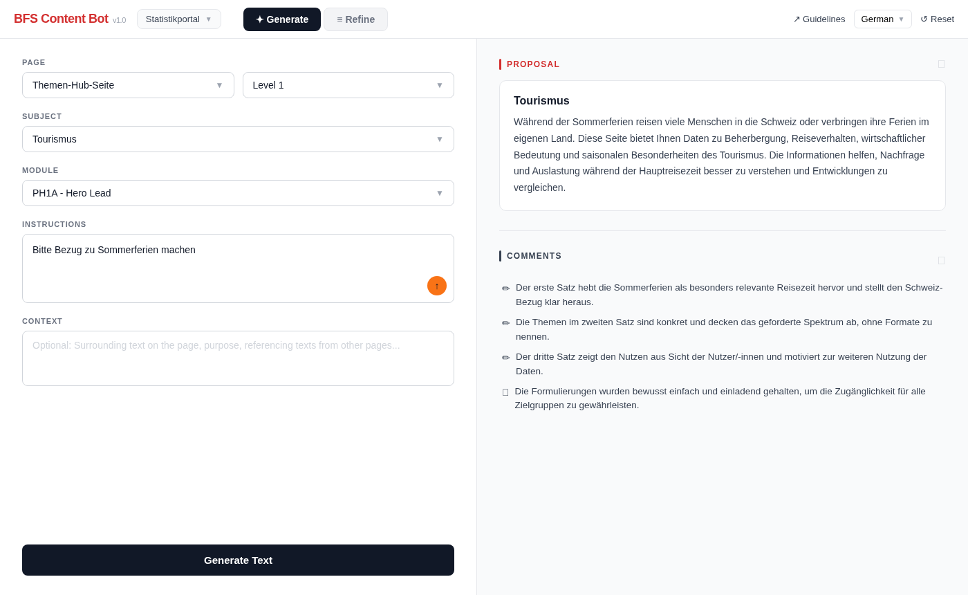 BFS Content Bot – Generate Mode
